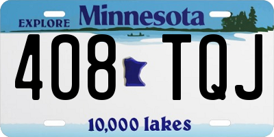 MN license plate 408TQJ