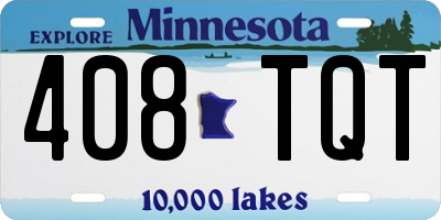 MN license plate 408TQT
