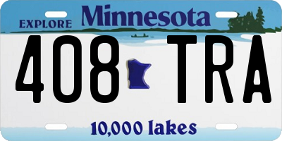 MN license plate 408TRA