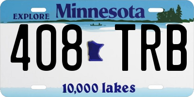 MN license plate 408TRB