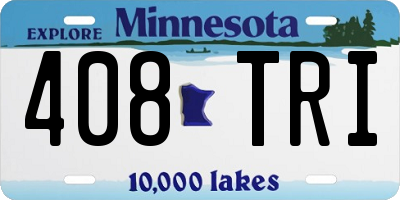 MN license plate 408TRI