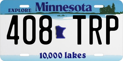 MN license plate 408TRP
