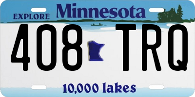 MN license plate 408TRQ