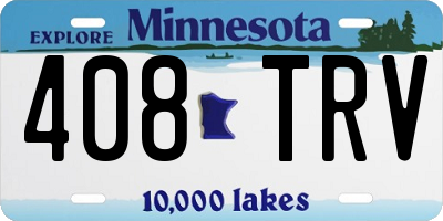 MN license plate 408TRV