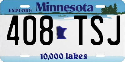 MN license plate 408TSJ