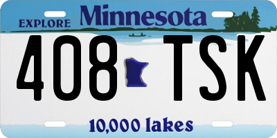 MN license plate 408TSK
