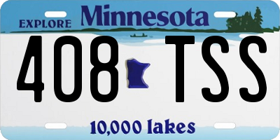 MN license plate 408TSS