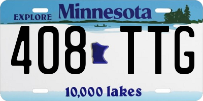 MN license plate 408TTG