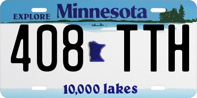 MN license plate 408TTH