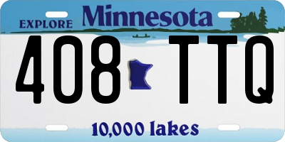 MN license plate 408TTQ