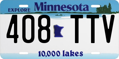 MN license plate 408TTV