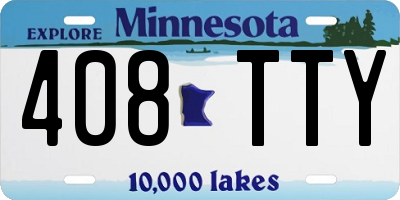 MN license plate 408TTY