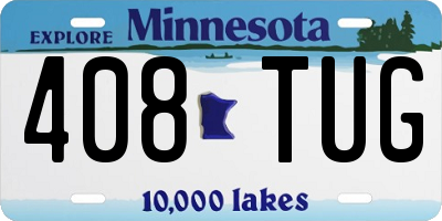 MN license plate 408TUG