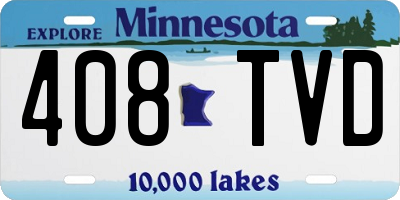 MN license plate 408TVD