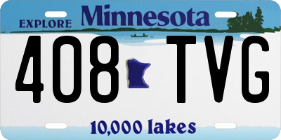 MN license plate 408TVG