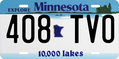 MN license plate 408TVO