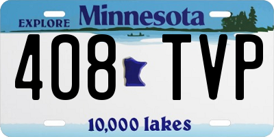 MN license plate 408TVP