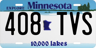 MN license plate 408TVS