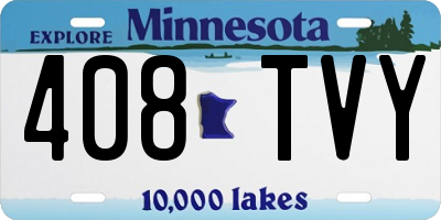 MN license plate 408TVY