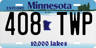 MN license plate 408TWP