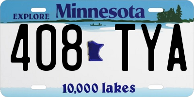 MN license plate 408TYA