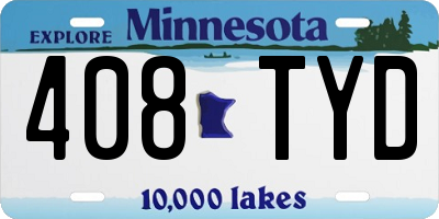 MN license plate 408TYD