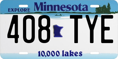 MN license plate 408TYE