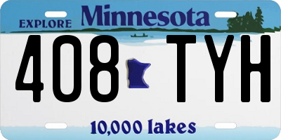 MN license plate 408TYH