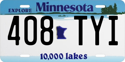 MN license plate 408TYI