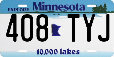 MN license plate 408TYJ