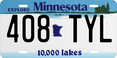 MN license plate 408TYL