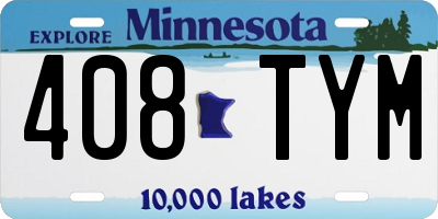 MN license plate 408TYM