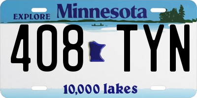 MN license plate 408TYN