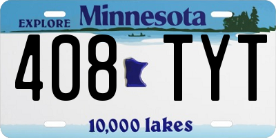 MN license plate 408TYT