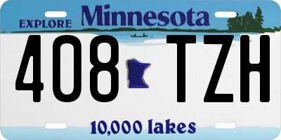 MN license plate 408TZH
