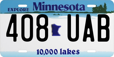 MN license plate 408UAB