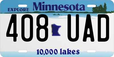 MN license plate 408UAD