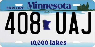 MN license plate 408UAJ