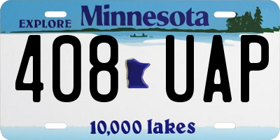 MN license plate 408UAP