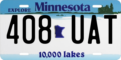 MN license plate 408UAT