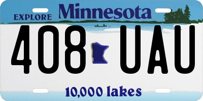 MN license plate 408UAU