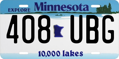 MN license plate 408UBG