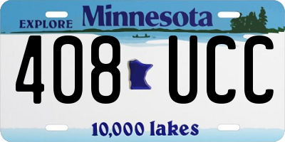 MN license plate 408UCC