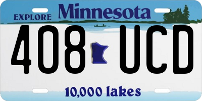 MN license plate 408UCD