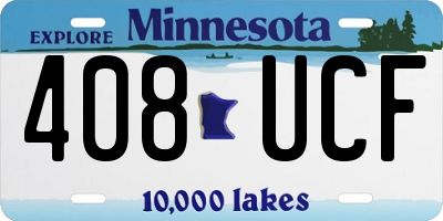 MN license plate 408UCF