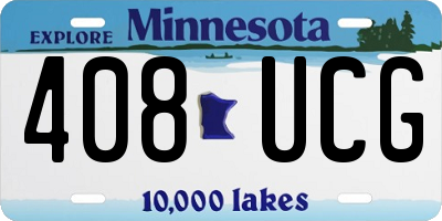 MN license plate 408UCG