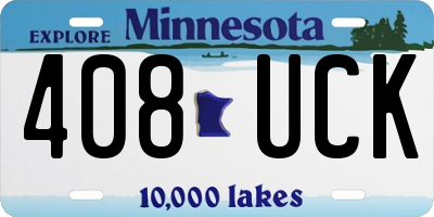 MN license plate 408UCK