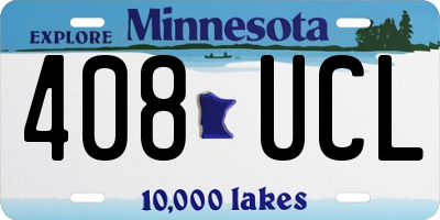 MN license plate 408UCL