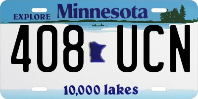 MN license plate 408UCN