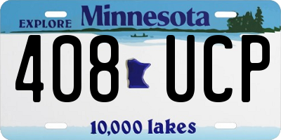 MN license plate 408UCP
